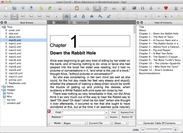 Sigil, editor de Epub