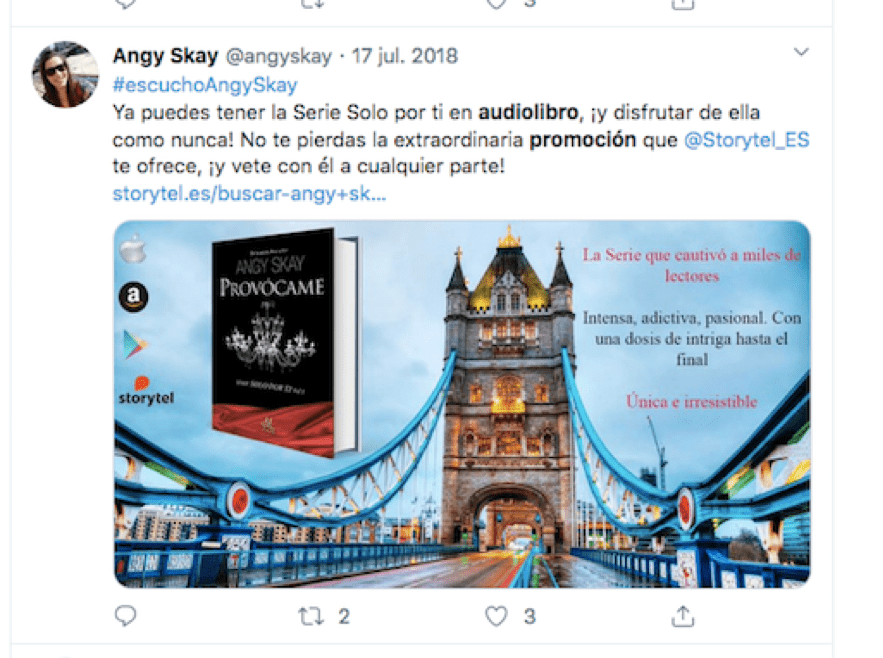promoción en plataforma Storytel de Angy Skay