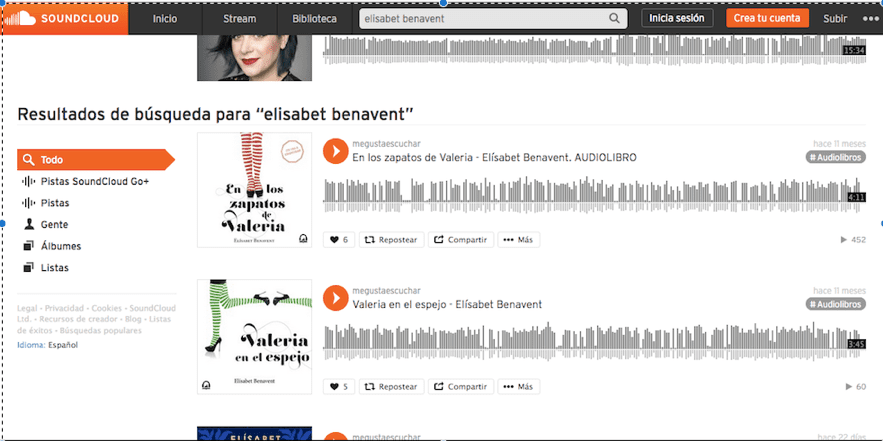 Audiolibros a Soundcloud