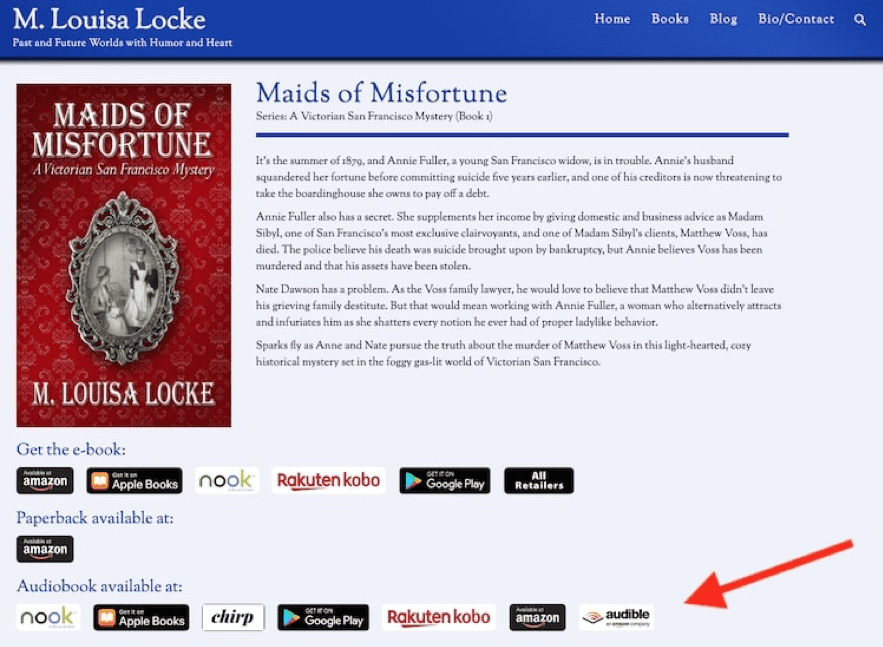 Maria Louisa Locke inserta acceso link de acceso a distribuidores